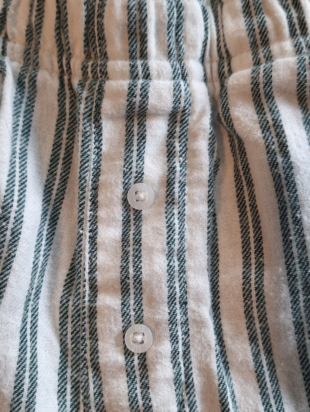 Gap Green Stripe Pajama Bottoms – XS – NWT Linen Blend Lounge Pants - Picture 2 of 5
